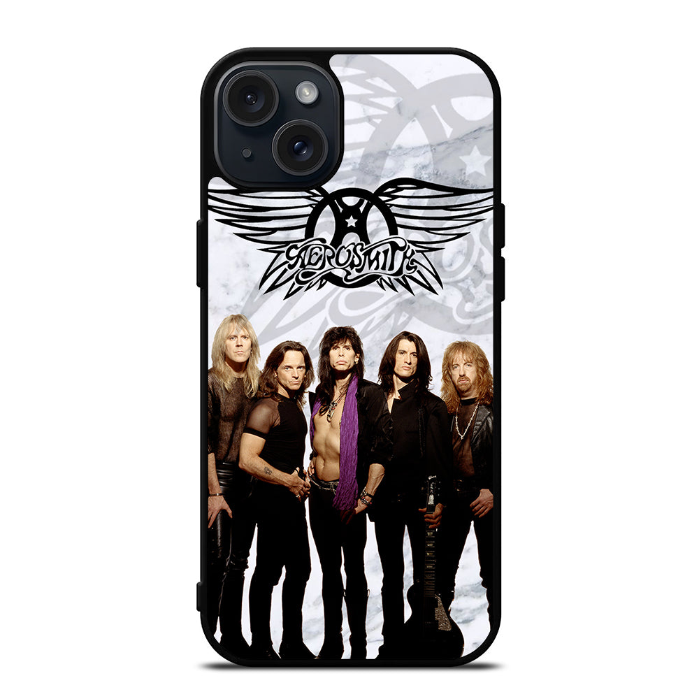 AEROSMITH ROCK BAND MARBLE iPhone 15 Plus Case Cover