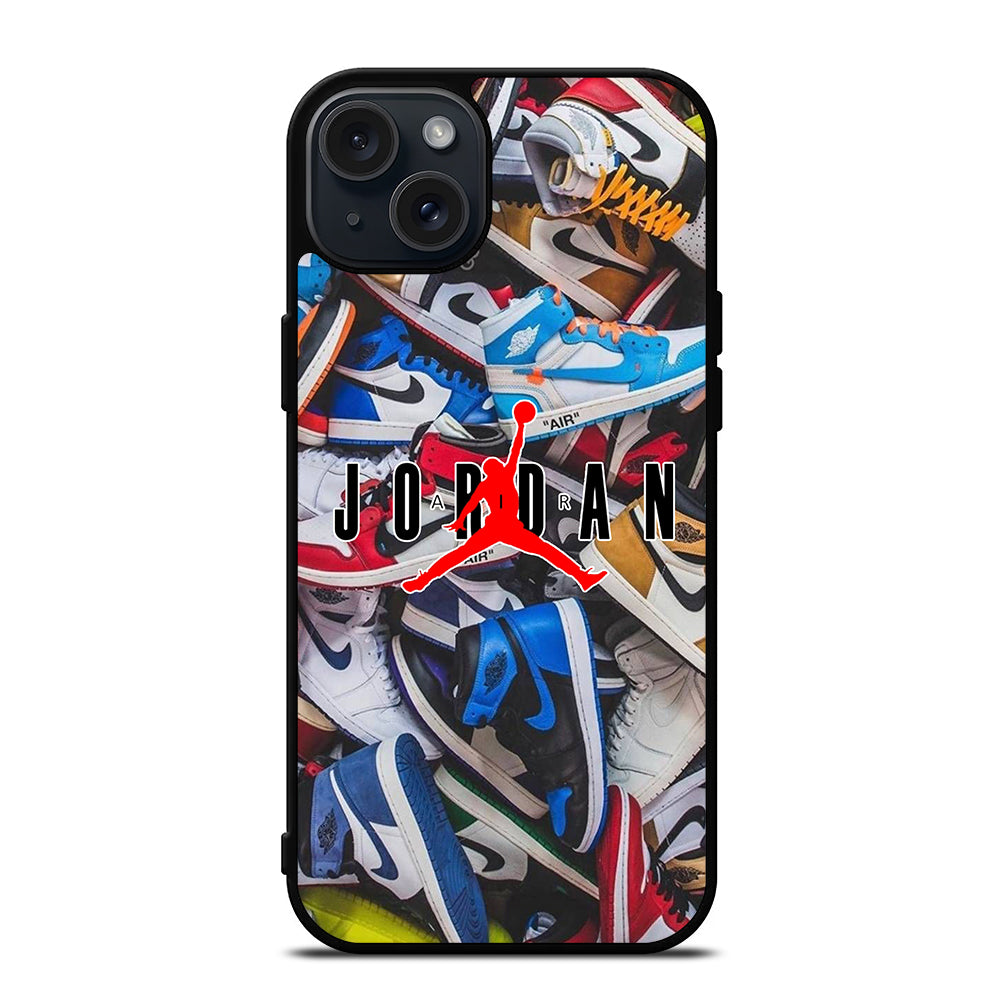 AIR JORDAN SHOES PATTERN LOGO iPhone 15 Plus Case Cover