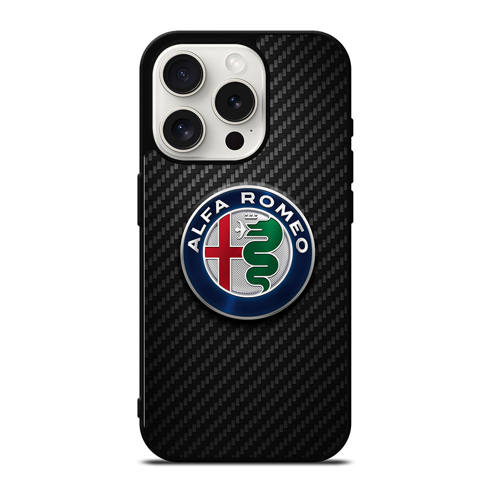 ALFA ROMEO CARBON EMBLEM iPhone 15 Pro Case Cover