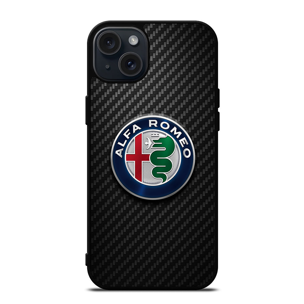ALFA ROMEO CARBON EMBLEM iPhone 15 Plus Case Cover