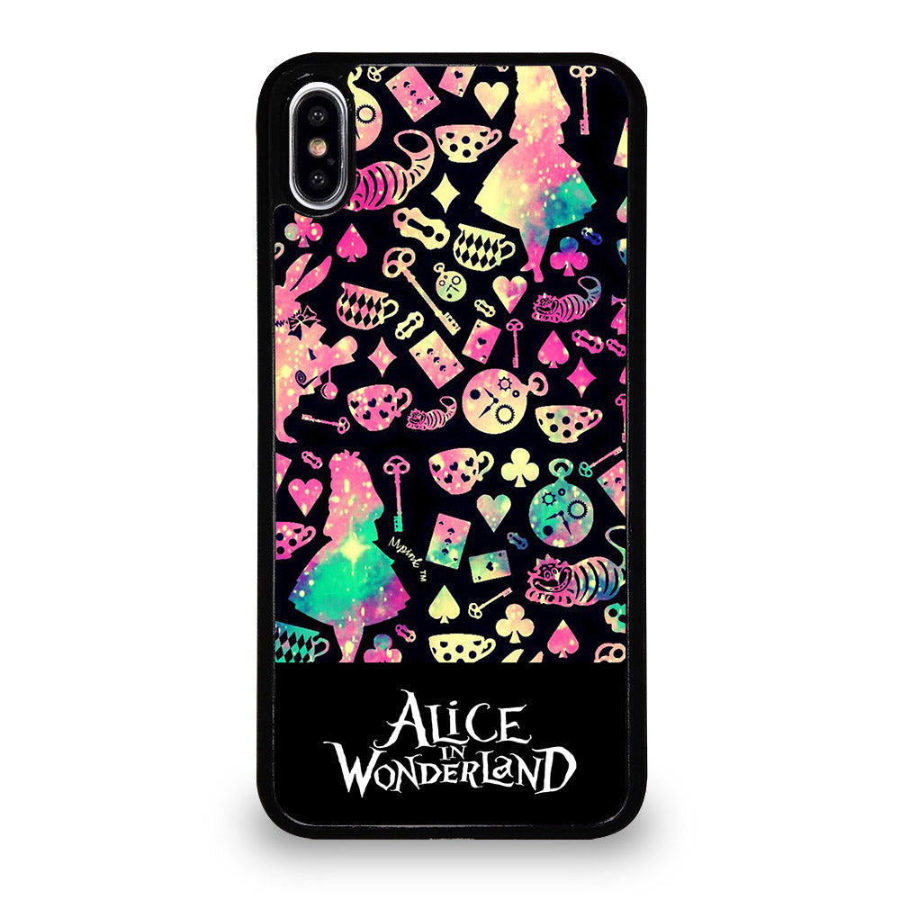 ALICE IN WONDERLAND PATTERN iPhone XS Max Case Cover