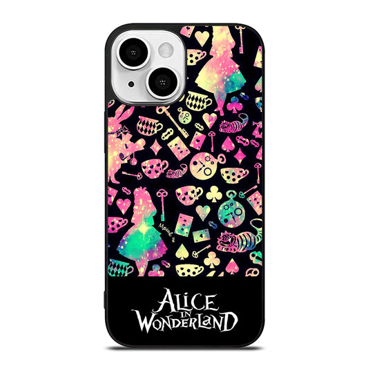 ALICE IN WONDERLAND PATTERN iPhone 13 Mini Case Cover