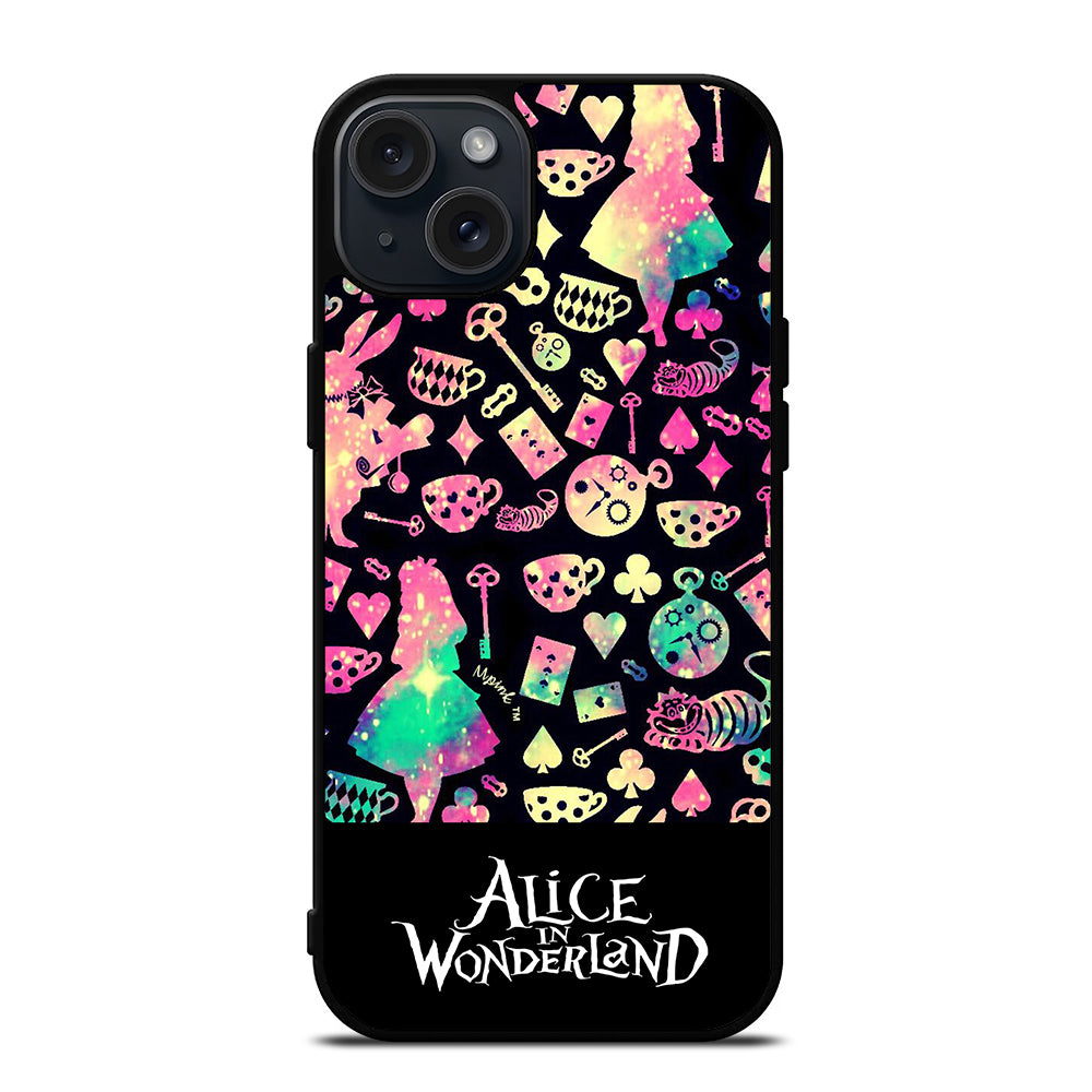 ALICE IN WONDERLAND PATTERN iPhone 15 Plus Case Cover