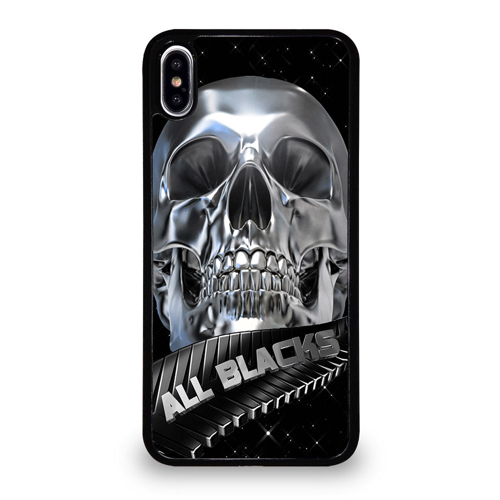 ALL BLACKS NEW ZEALAND RUGBY SKULL iPhone XS Max Case Cover