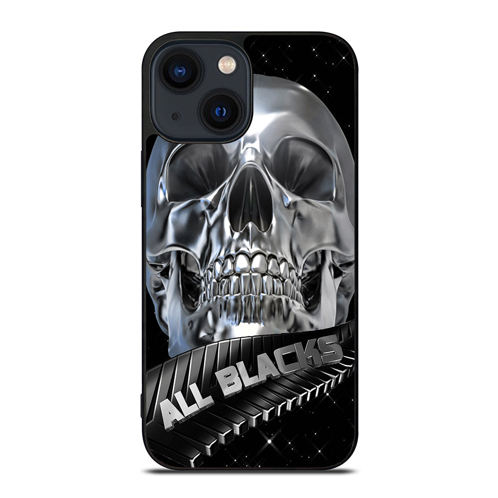 ALL BLACKS NEW ZEALAND RUGBY SKULL iPhone 14 Plus Case Cover