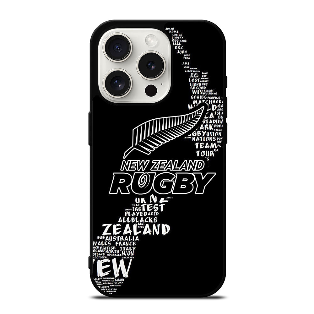 ALL BLACKS NEW ZEALAND RUGBY TEAM 2 iPhone 15 Pro Case Cover