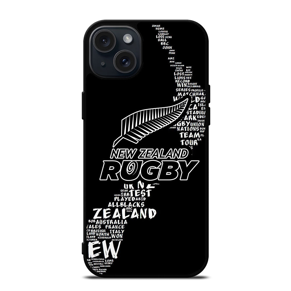 ALL BLACKS NEW ZEALAND RUGBY TEAM 2 iPhone 15 Plus Case Cover