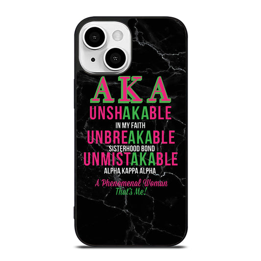 ALPHA KAPPA ALPHA BLACK MARBLE iPhone 13 Mini Case Cover