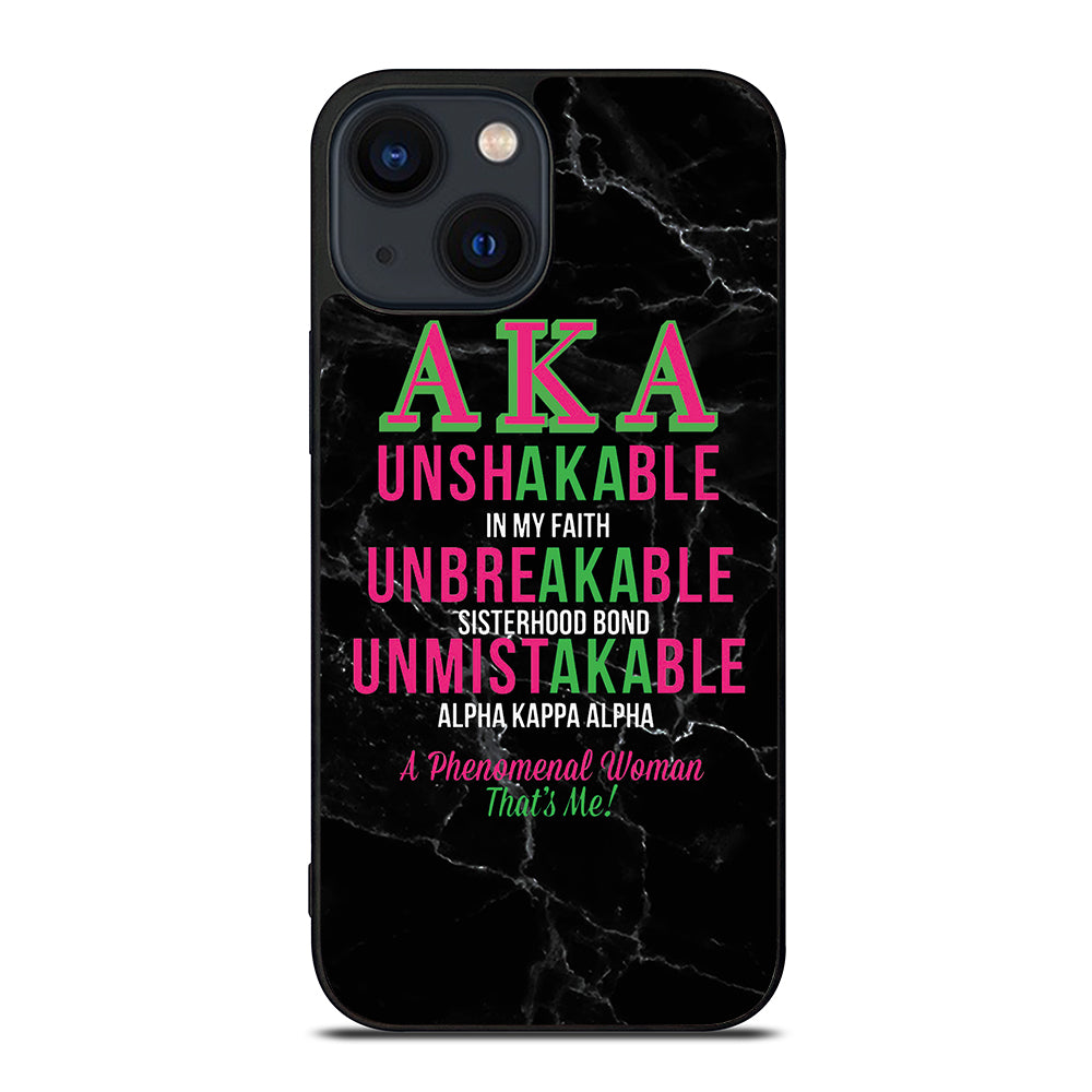 ALPHA KAPPA ALPHA BLACK MARBLE iPhone 14 Plus Case Cover