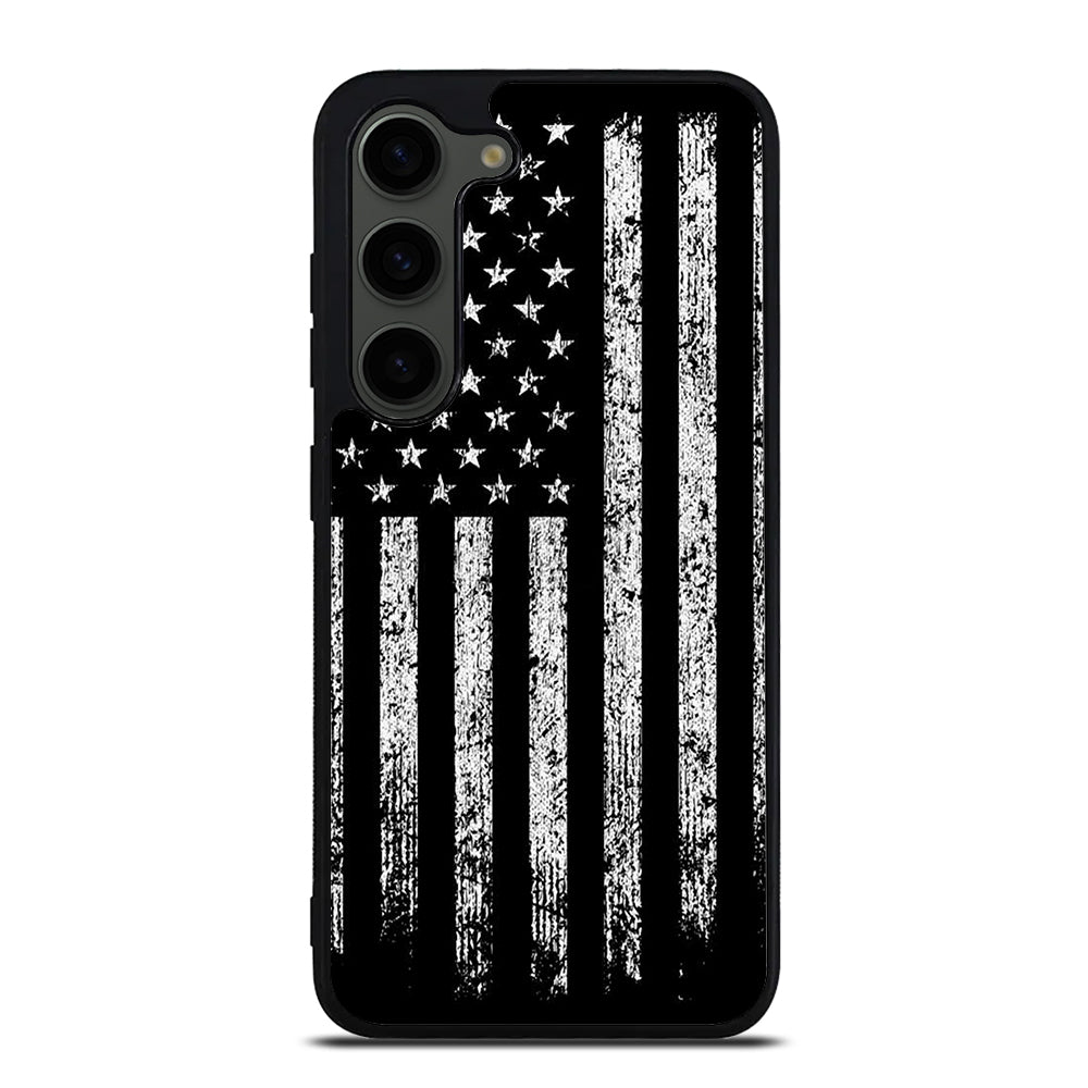 AMERICAN FLAG BLACK AND WHITE Samsung Galaxy S23 Plus Case Cover