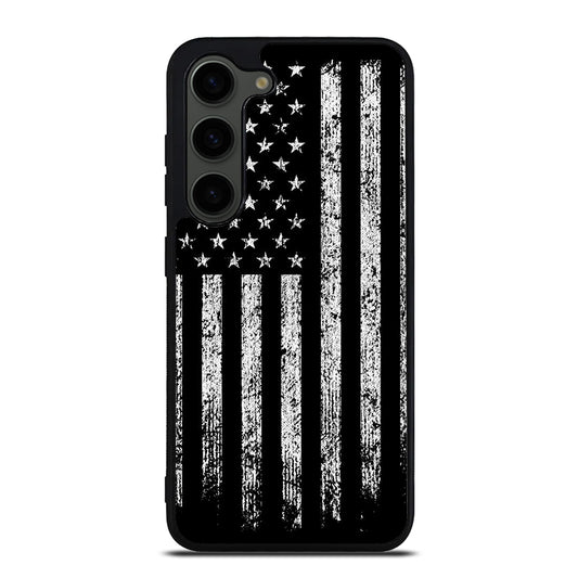 AMERICAN FLAG BLACK AND WHITE Samsung Galaxy S23 Plus Case Cover