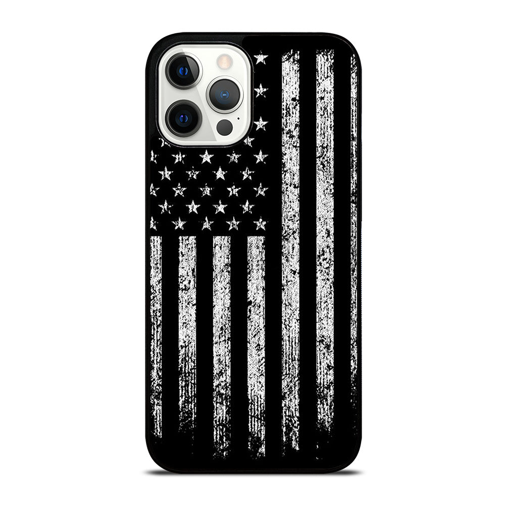 AMERICAN FLAG BLACK AND WHITE iPhone 12 Pro Max Case Cover