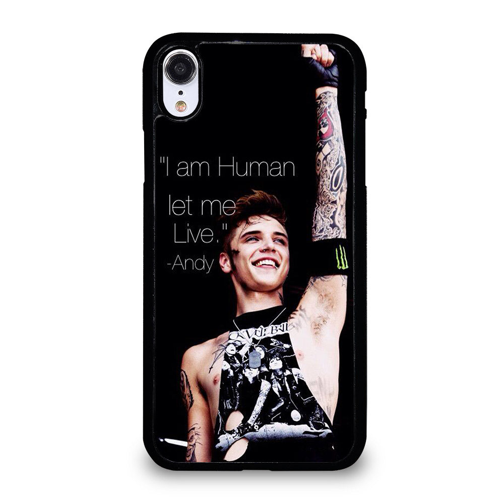 ANDY BIERSACK BLACK VEIL BRIDES QUOTE iPhone XR Case Cover