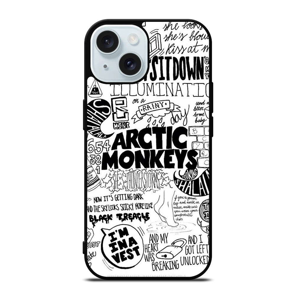 ARCTIC MONKEYS SONGS LYRIC iPhone 15 Case Cover