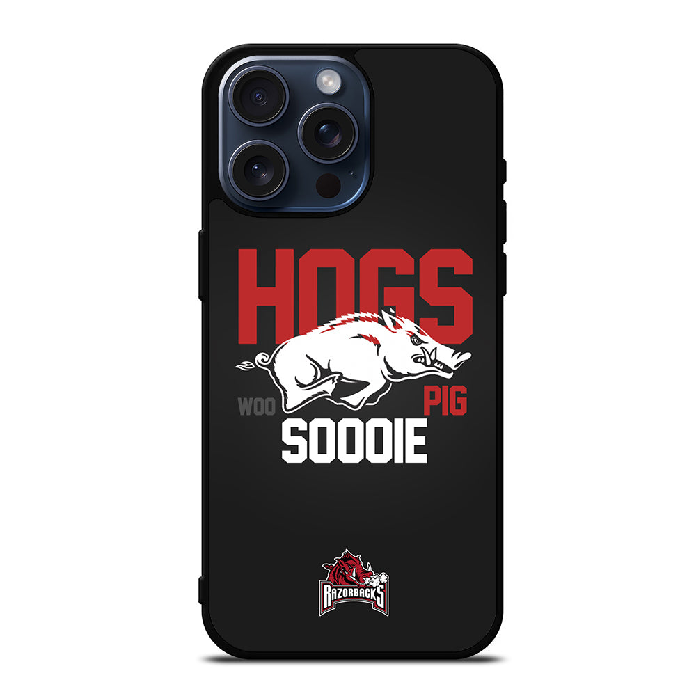 ARKANSAS RAZORBACKS HOGS WOO PIG SOODIE iPhone 15 Pro Max Case Cover