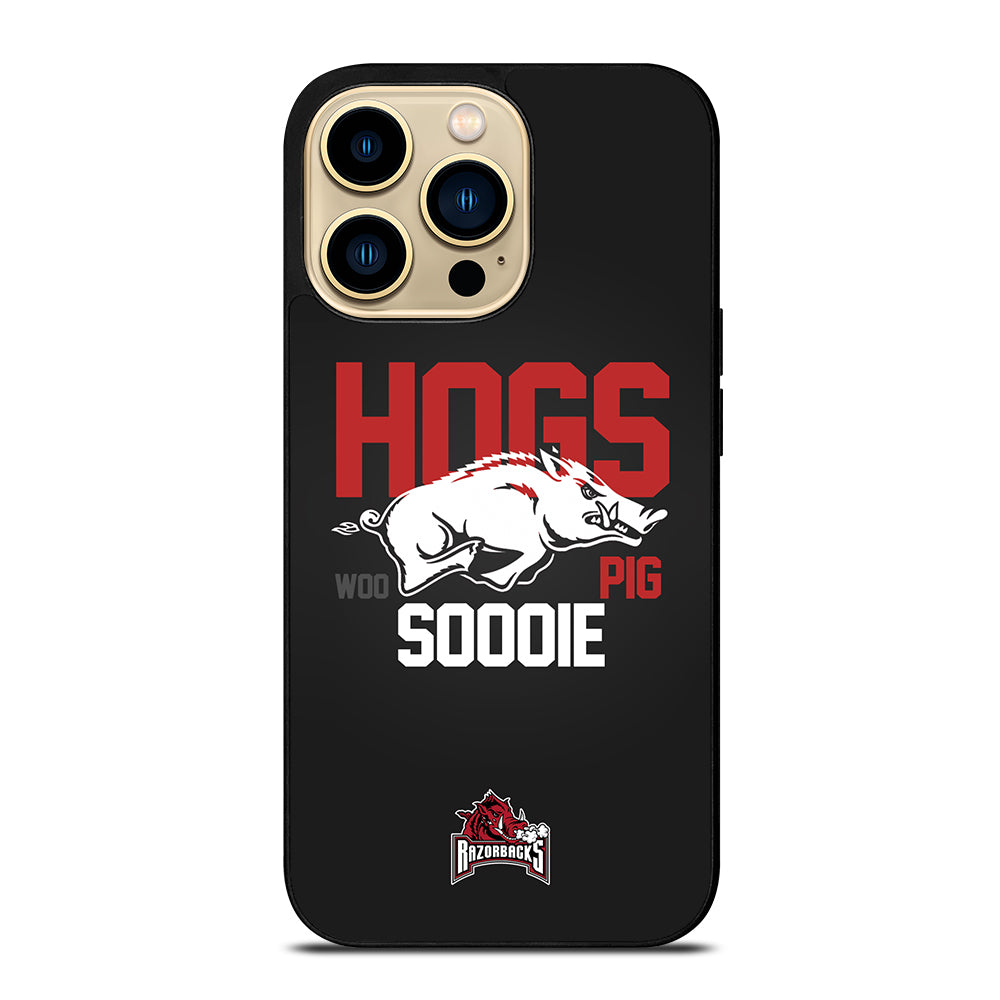 ARKANSAS RAZORBACKS HOGS WOO PIG SOODIE iPhone 14 Pro Max Case Cover