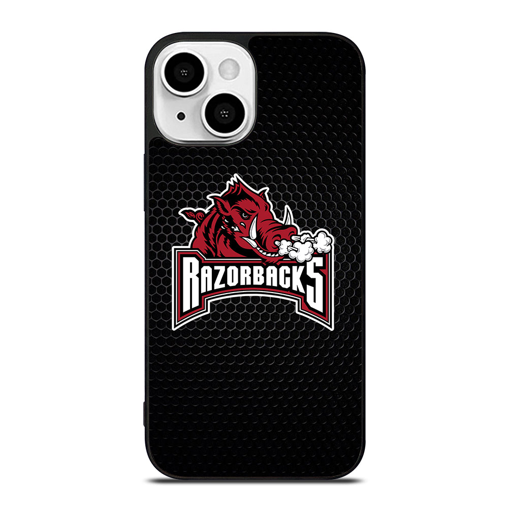 ARKANSAS RAZORBACKS METAL LOGO iPhone 13 Mini Case Cover