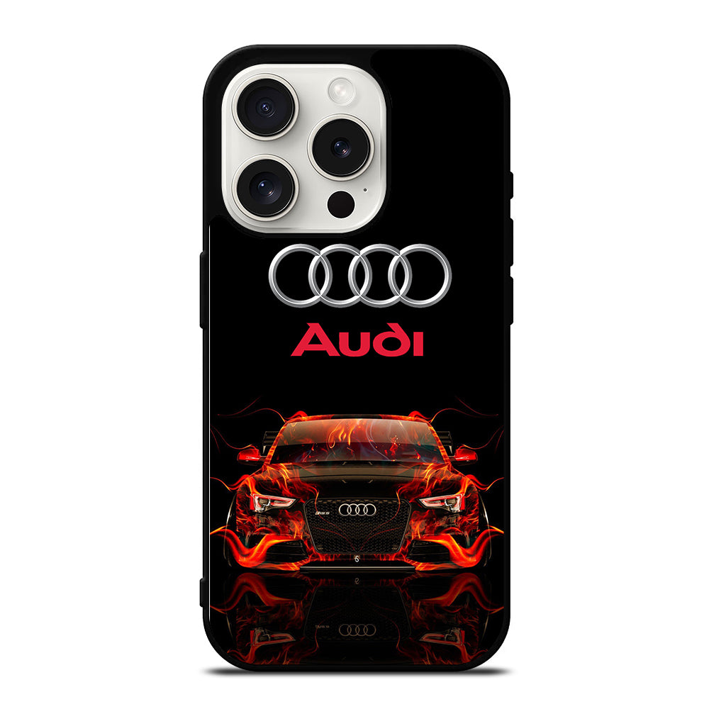 AUDI CAR FLAME LOGO iPhone 15 Pro Case Cover