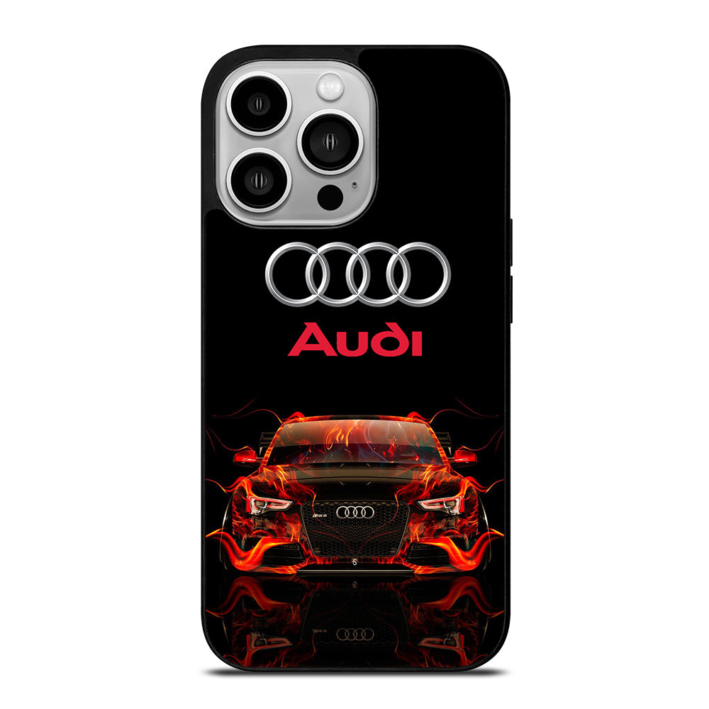 AUDI CAR FLAME LOGO iPhone 14 Pro Case Cover
