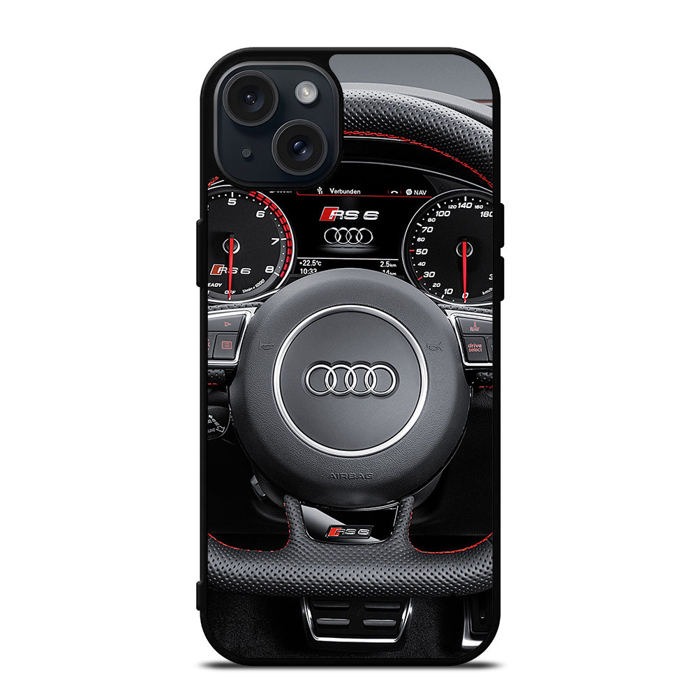 AUDI CAR STEERING WHEEL iPhone 15 Plus Case Cover