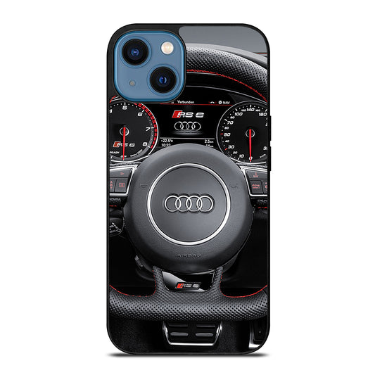 AUDI CAR STEERING WHEEL iPhone 14 Case Cover