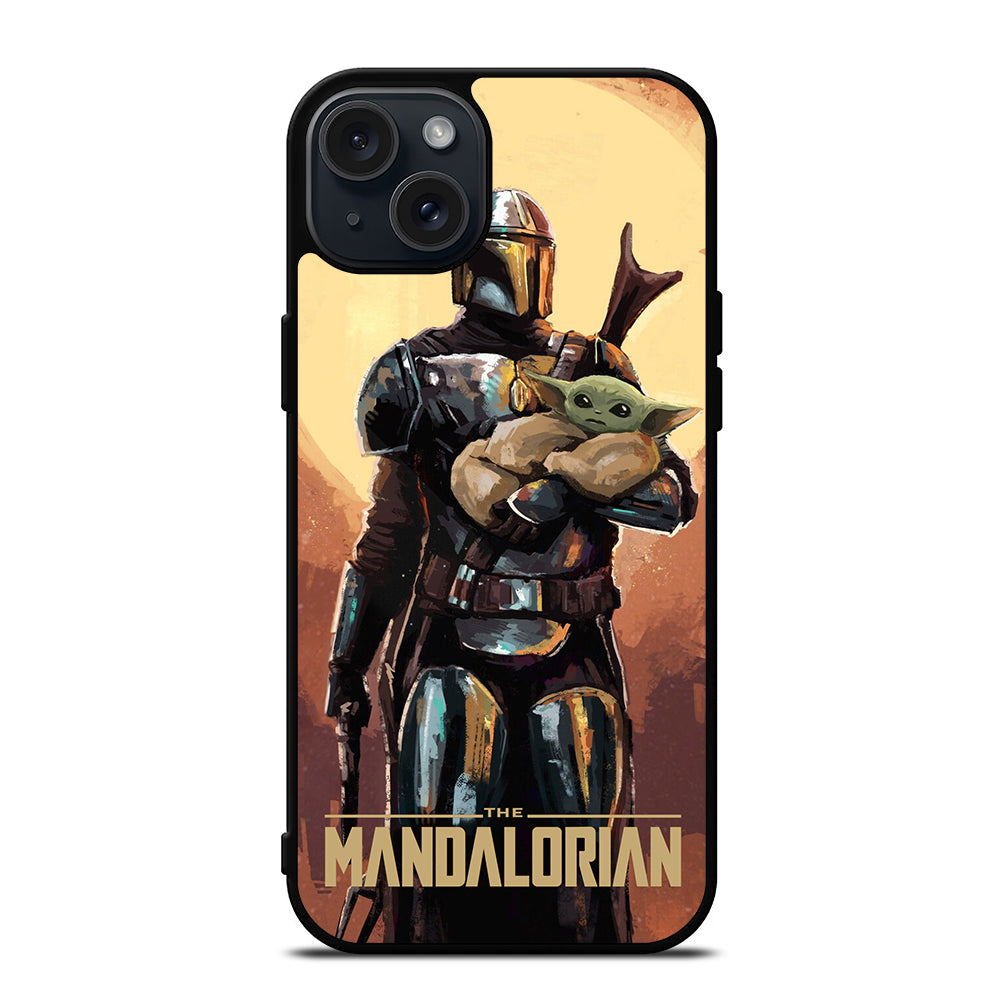 BABY YODA AND THE MANDALORIAN ART iPhone 15 Plus Case Cover
