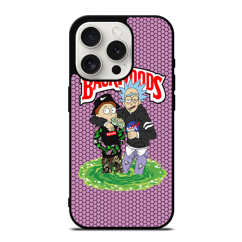 BACKWOODS RICK AND MORTY iPhone 15 Pro Case Cover
