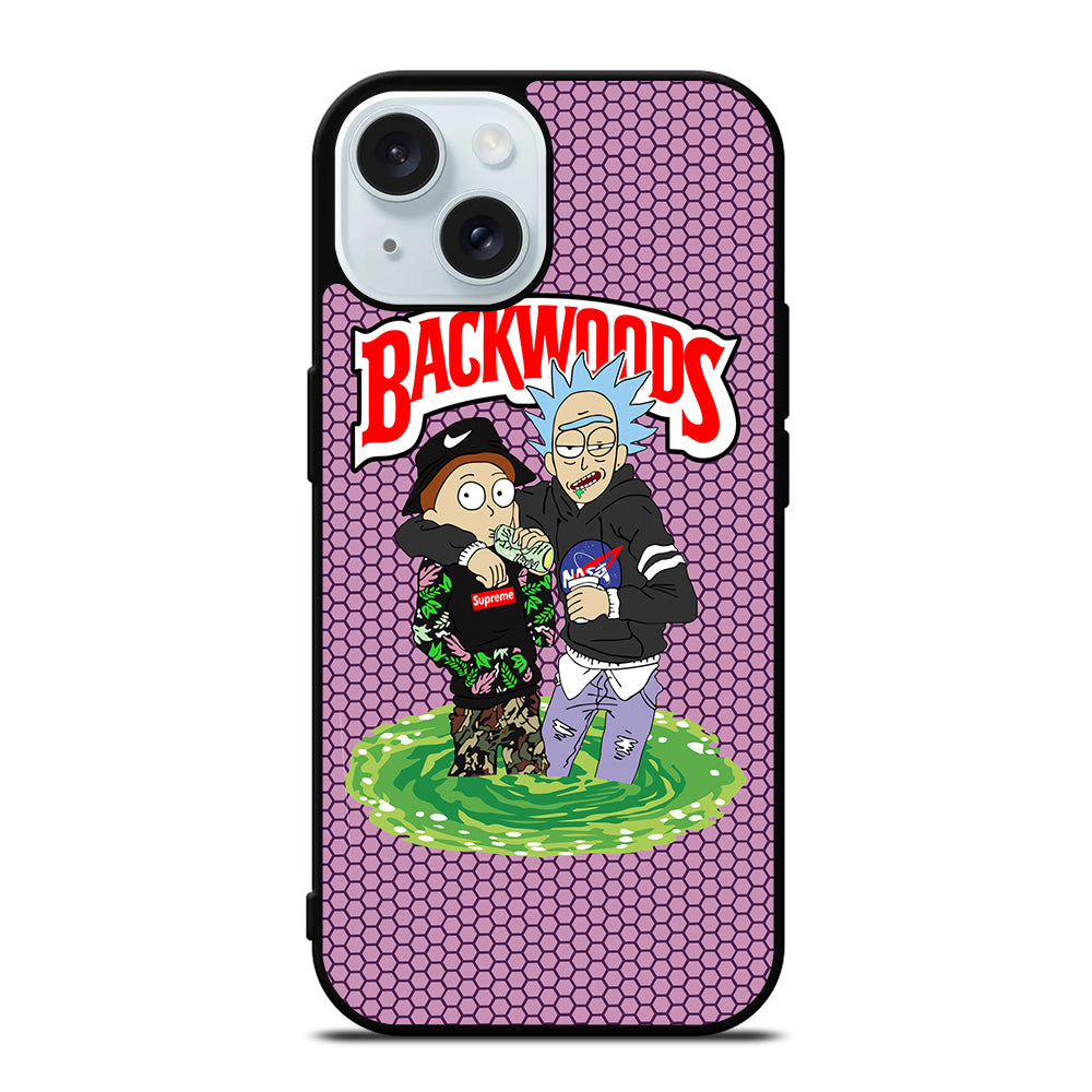 BACKWOODS RICK AND MORTY iPhone 15 Case Cover