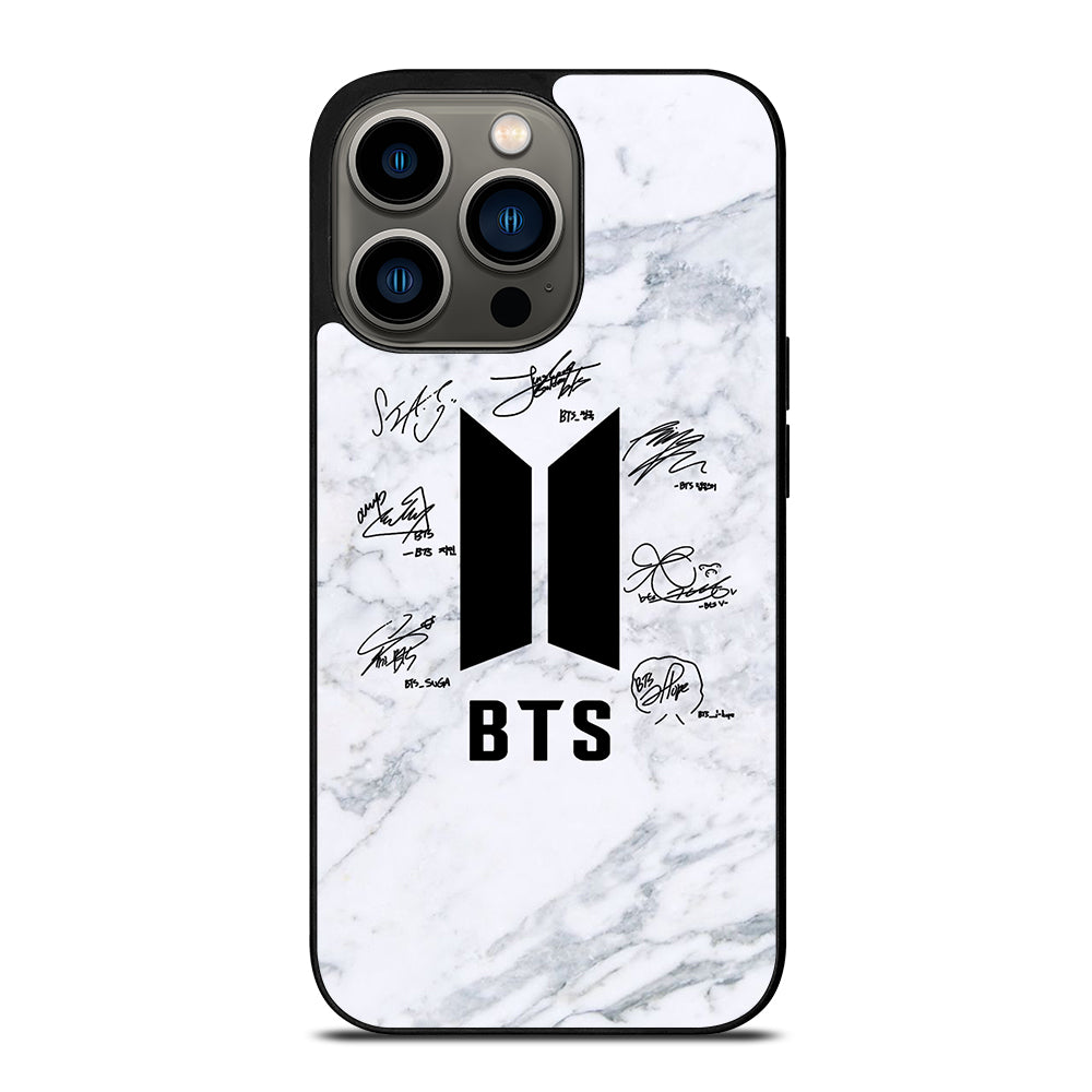 BANGTAN BOYS BTS SIGNATURE MARBLE iPhone 13 Pro Case Cover