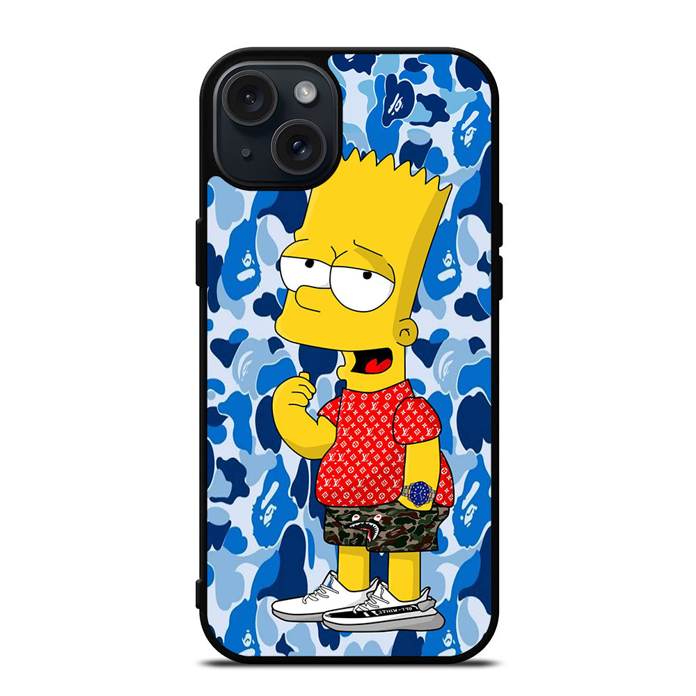 BAPE CAMO BLUE iPhone 15 Plus Case Cover