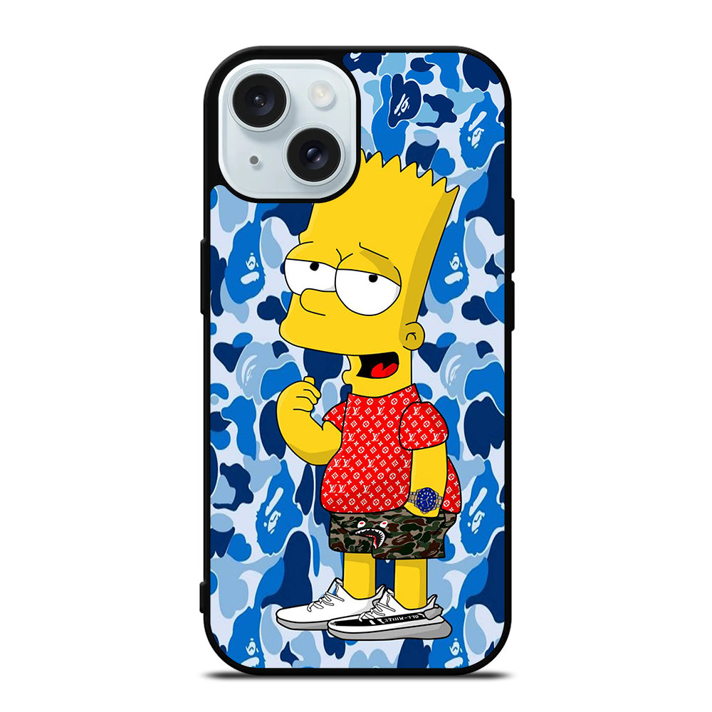 BAPE CAMO BLUE iPhone 15 Case Cover