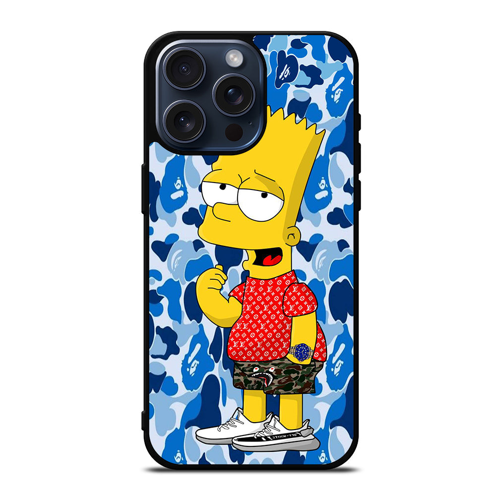 BAPE CAMO BLUE iPhone 15 Pro Max Case Cover casecentro