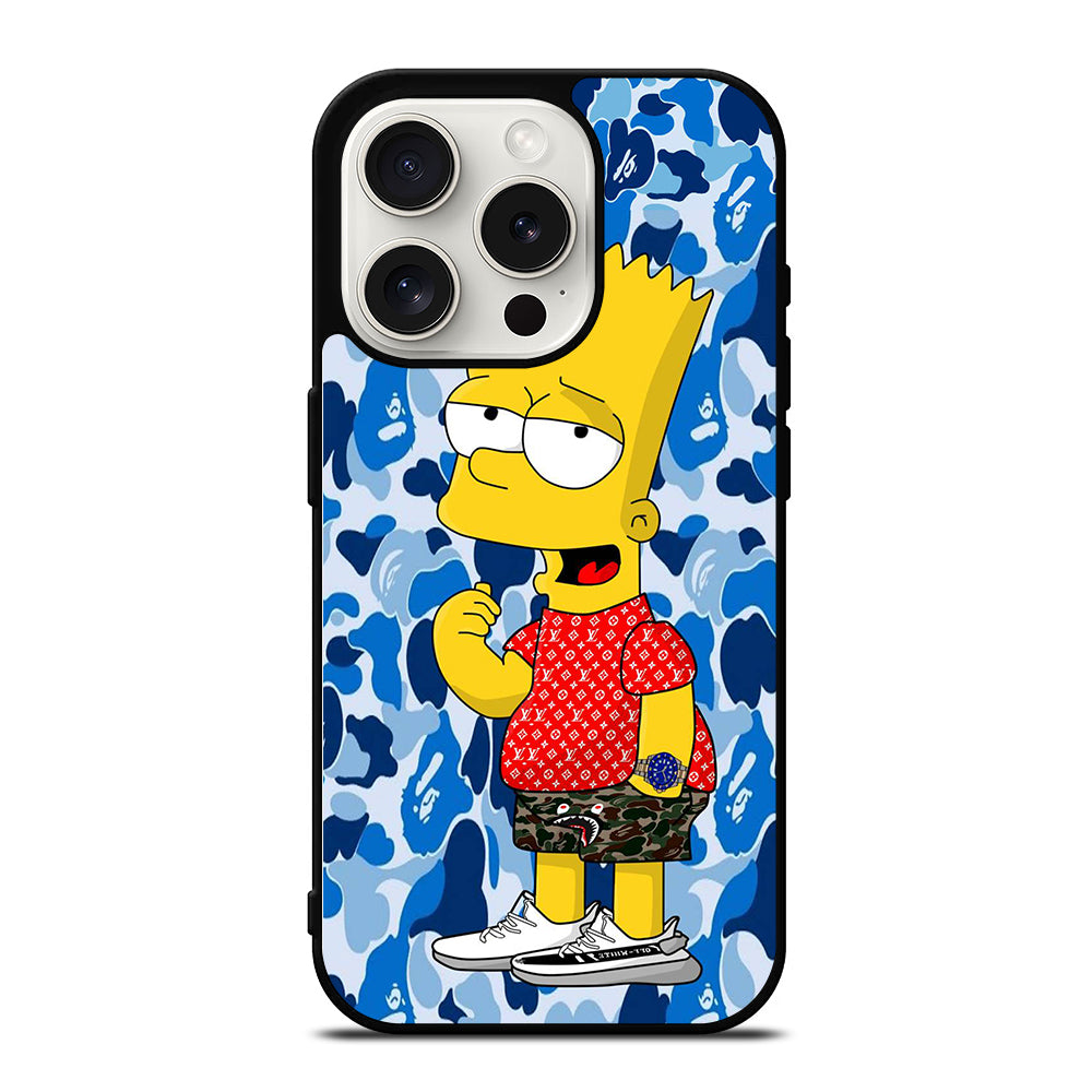 BAPE CAMO BLUE iPhone 15 Pro Case Cover
