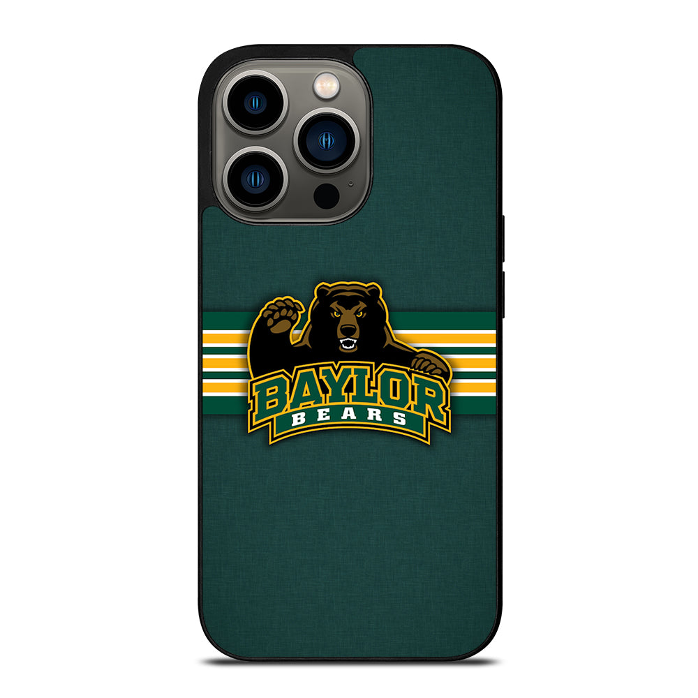 BAYLOR BEARS STRIPE LOGO iPhone 13 Pro Case Cover