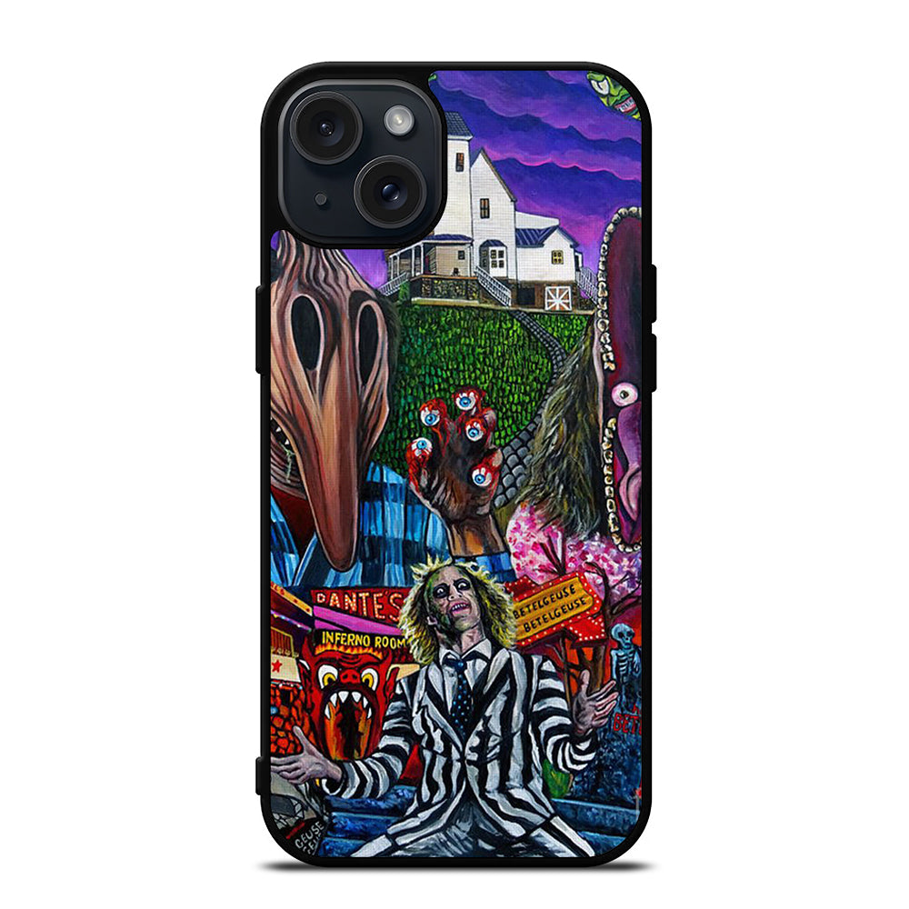 BEETLEJUICE TIM BURTON ART 2 iPhone 15 Plus Case Cover