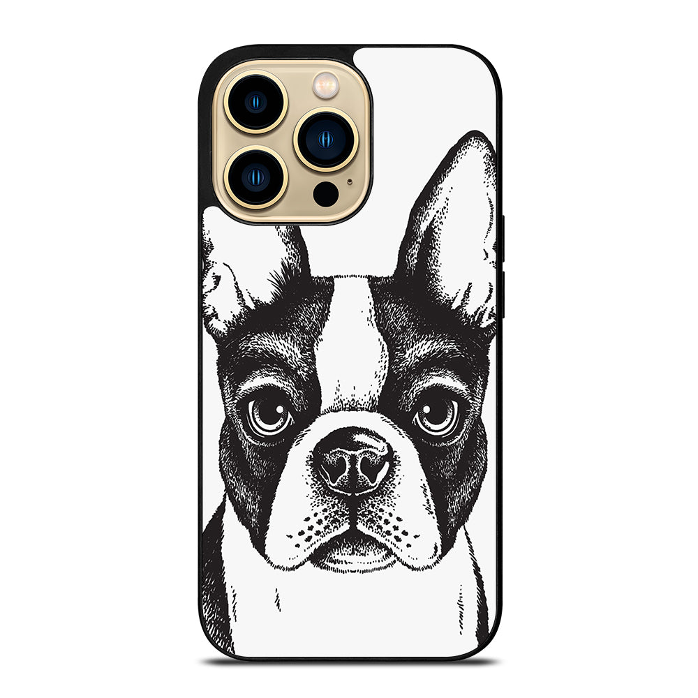 BOSTON TERRIER DOG ART iPhone 14 Pro Max Case Cover