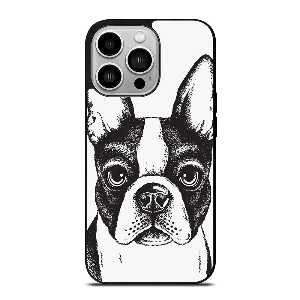 BOSTON TERRIER DOG ART iPhone 14 Pro Case Cover