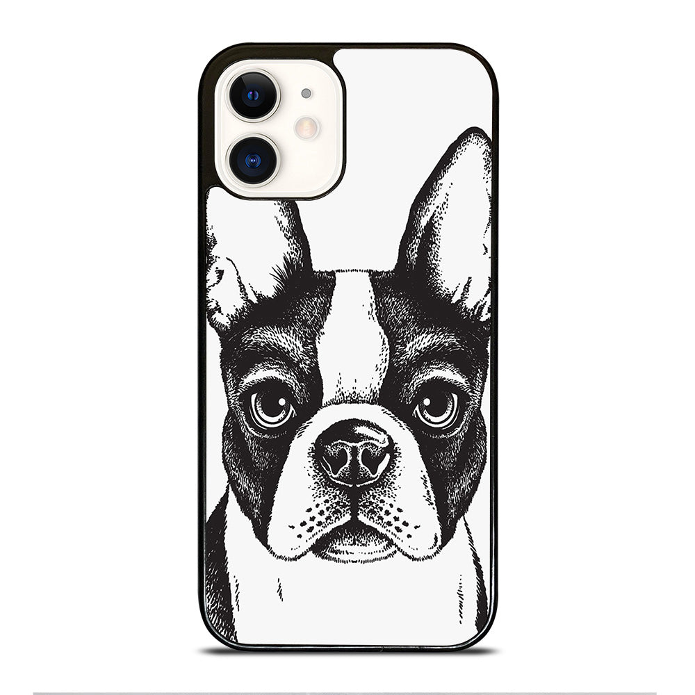 BOSTON TERRIER DOG ART iPhone 12 Case Cover