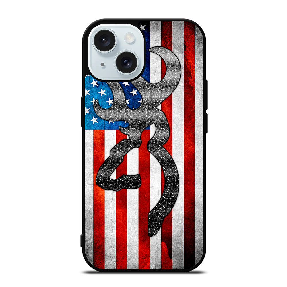 BROWNING DEER AMERICAN iPhone 15 Case Cover