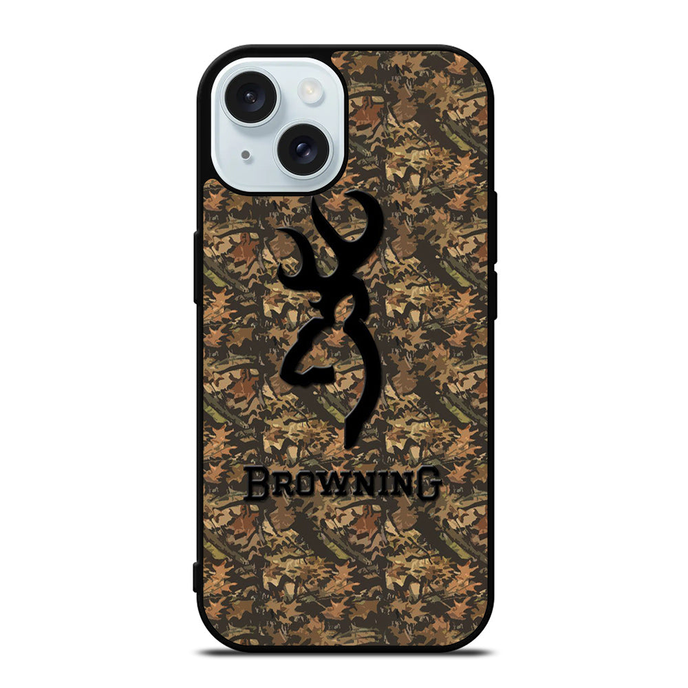 BROWNING DEER CAMO LOGO iPhone 15 Case Cover