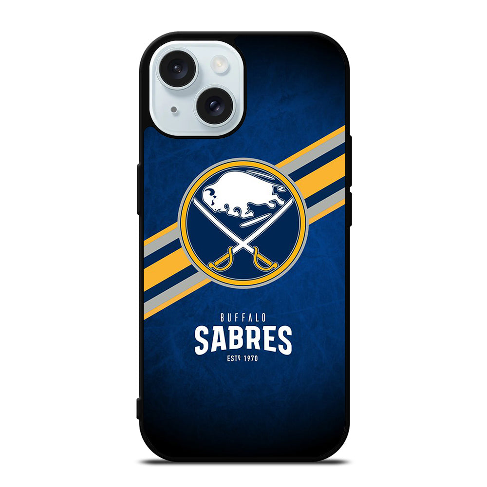 BUFFALO SABRES FOOTBALL LOGO 3 iPhone 15 Case Cover