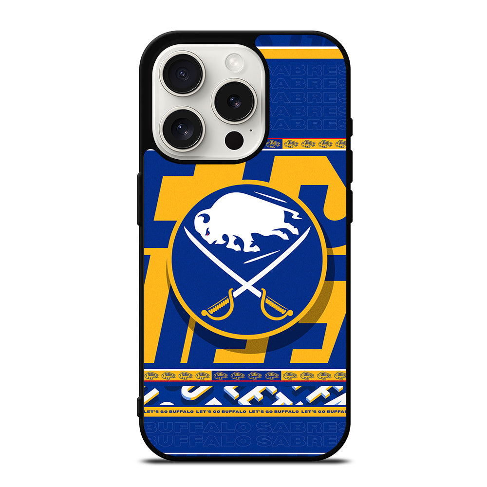 BUFFALO SABRES NHL TEAM 2 iPhone 15 Pro Case Cover