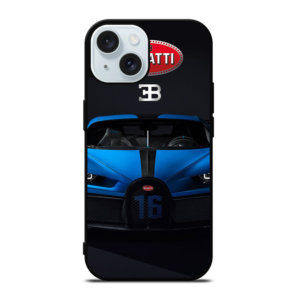 BUGATTI BLUE CAR iPhone 15 Case Cover