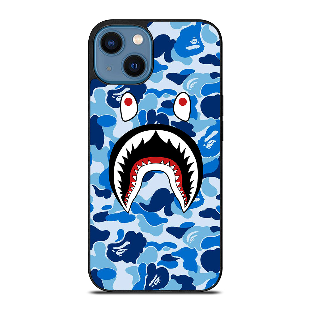 CAMO BAPE SHARK LOGO 1 iPhone 14 Case Cover