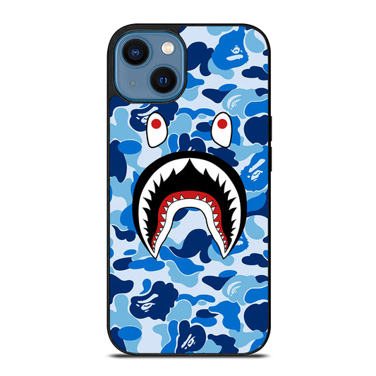 CAMO BAPE SHARK LOGO 1 iPhone 14 Case Cover