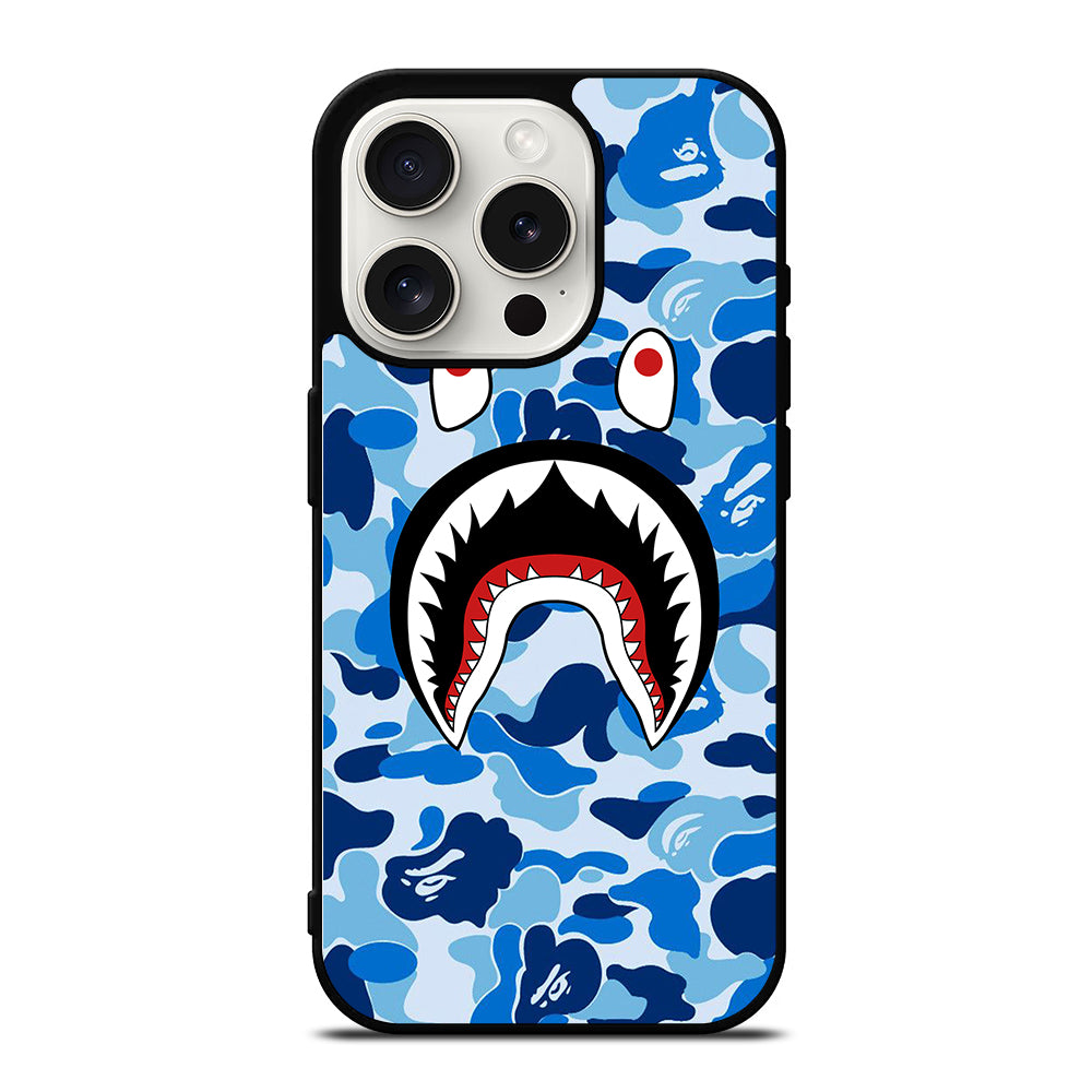 CAMO BAPE SHARK LOGO 1 iPhone 15 Pro Case Cover