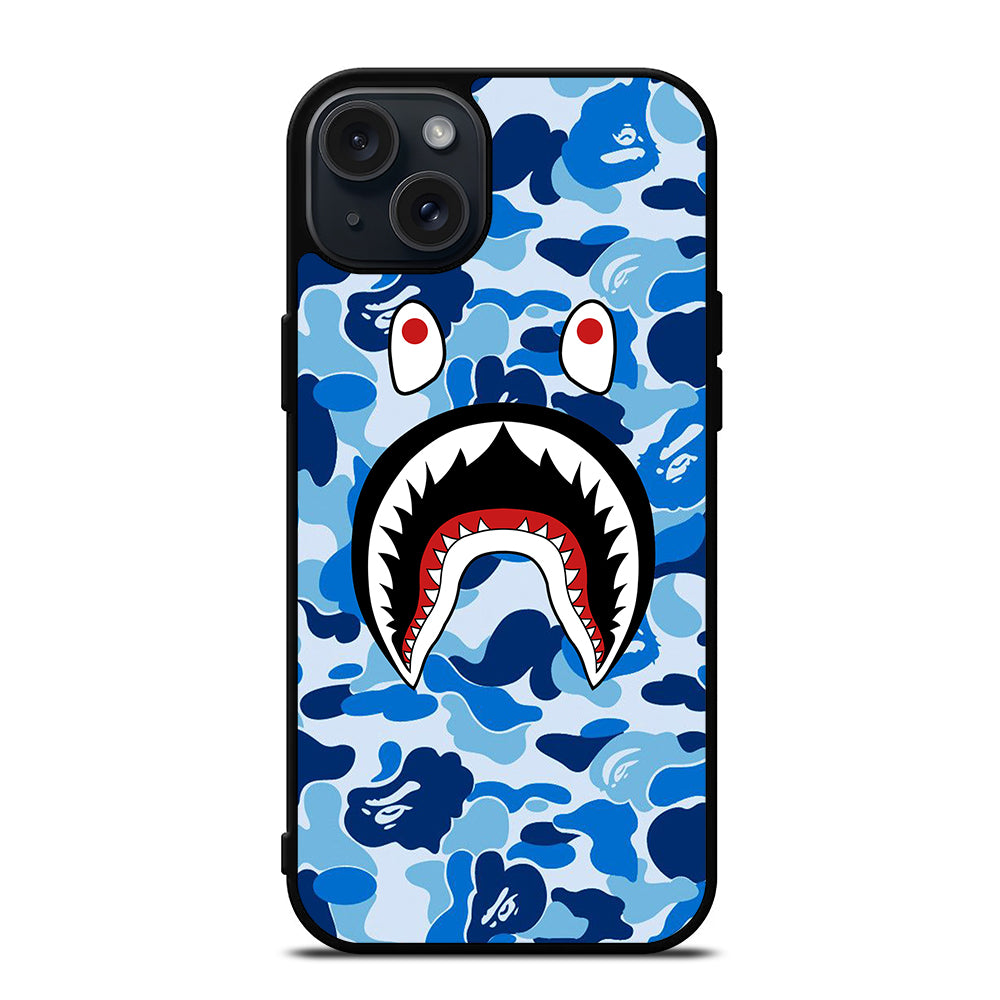 CAMO BAPE SHARK LOGO 1 iPhone 15 Plus Case Cover
