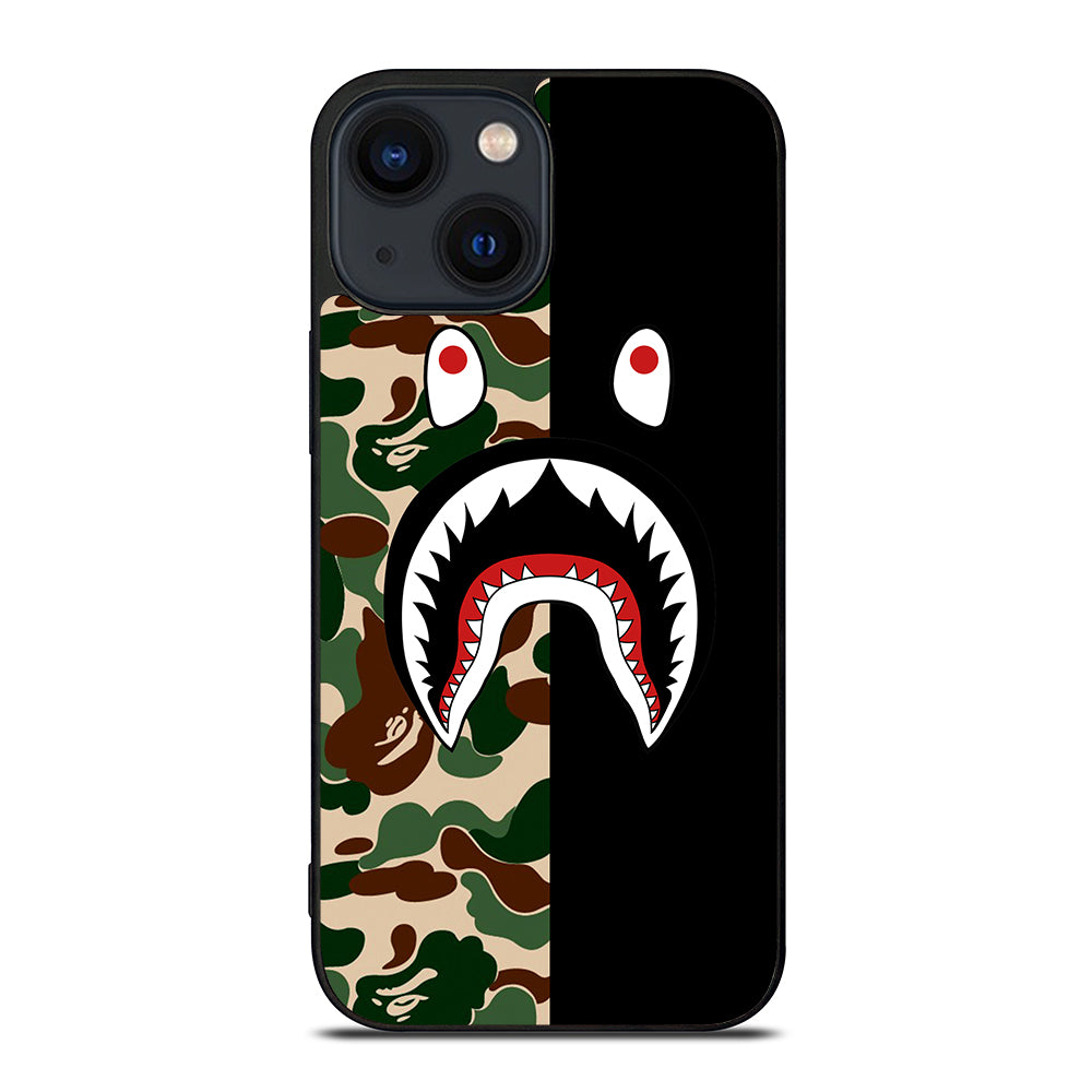 CAMO BAPE SHARK LOGO 2 iPhone 14 Plus Case Cover