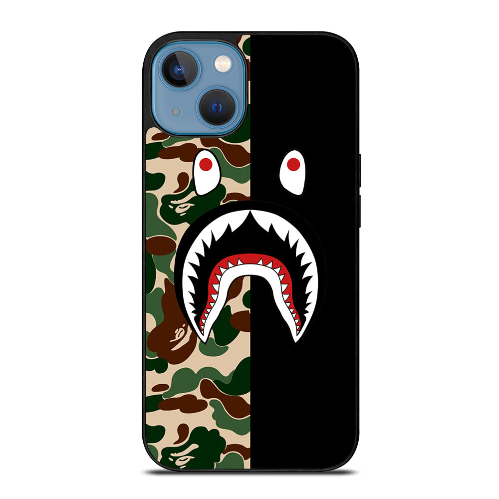 CAMO BAPE SHARK LOGO 2 iPhone 13 Case Cover