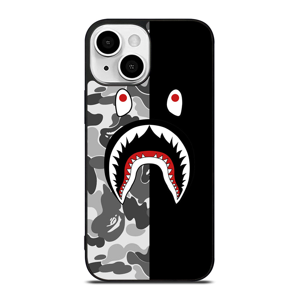 CAMO BAPE SHARK LOGO 3 iPhone 13 Mini Case Cover
